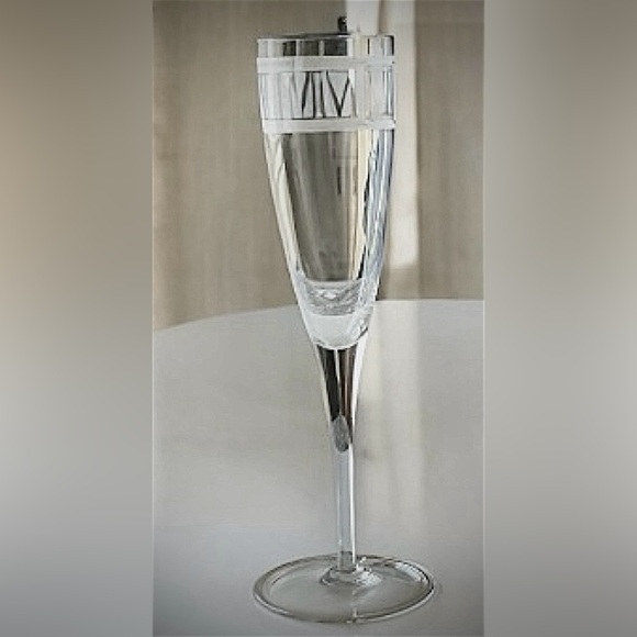 Tiffany and Co Fluted Champagne Millennium Crystal Glasses MM Signed - Picture 4 of 12